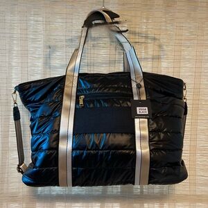 Puffer Weekender Bag With Makeup Bag